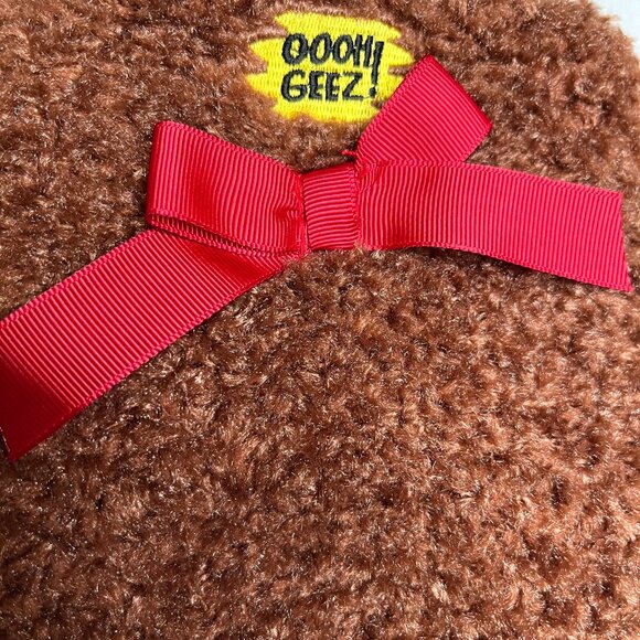 2 Pairs of Slipper Socks Brown Bear with Bows White Cable Knit Sherpa Faux Fur - Picture 6 of 13